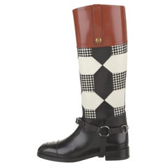 $2595 New W Box Gucci Fall 2021 Alessandro Michele Leather Riding Boots Sz 38.5