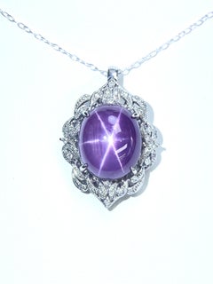 25,95 ct, GRS-Zertifikat, natürliche Sternsaphire, violette Farbe, Sri Lanka, Top-Ray