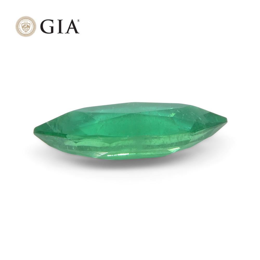 2.59ct Marquise Green Emerald GIA Certified Zambia F1/Minor  For Sale 4
