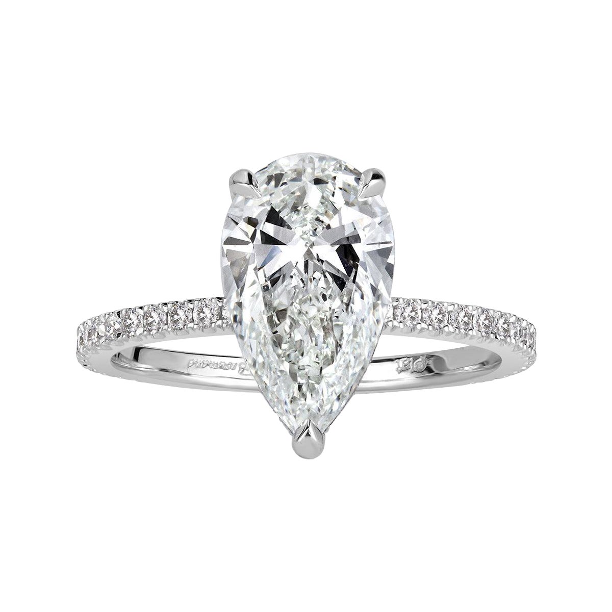 2.59ct Pear Shaped Diamond Engagement Ring