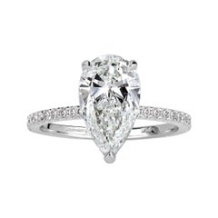 2.59ct Pear Shaped Diamond Engagement Ring