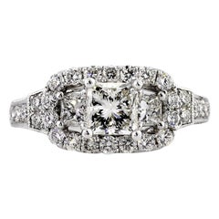 2.59ct Princess Cut Diamond Engagement Ring