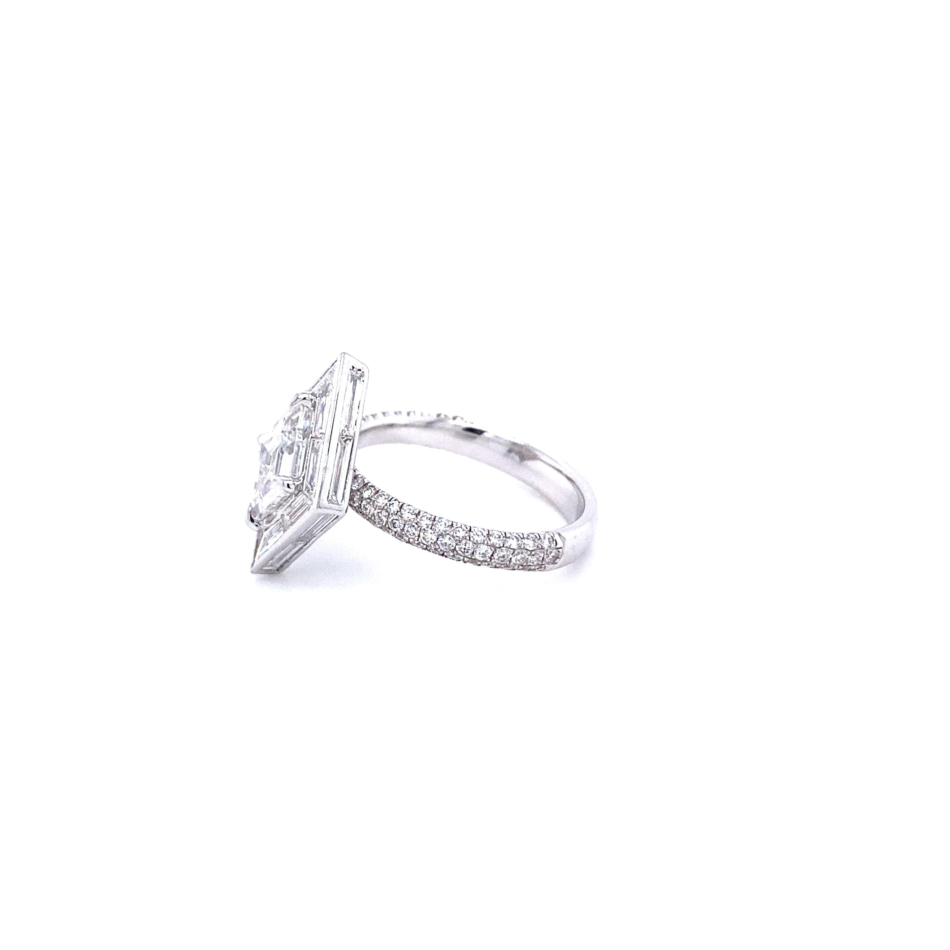 lozenge engagement ring