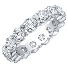 2.5ct 18 Natural Round Diamond Eternity Band Wedding Ring Platinum VS1 Clarity