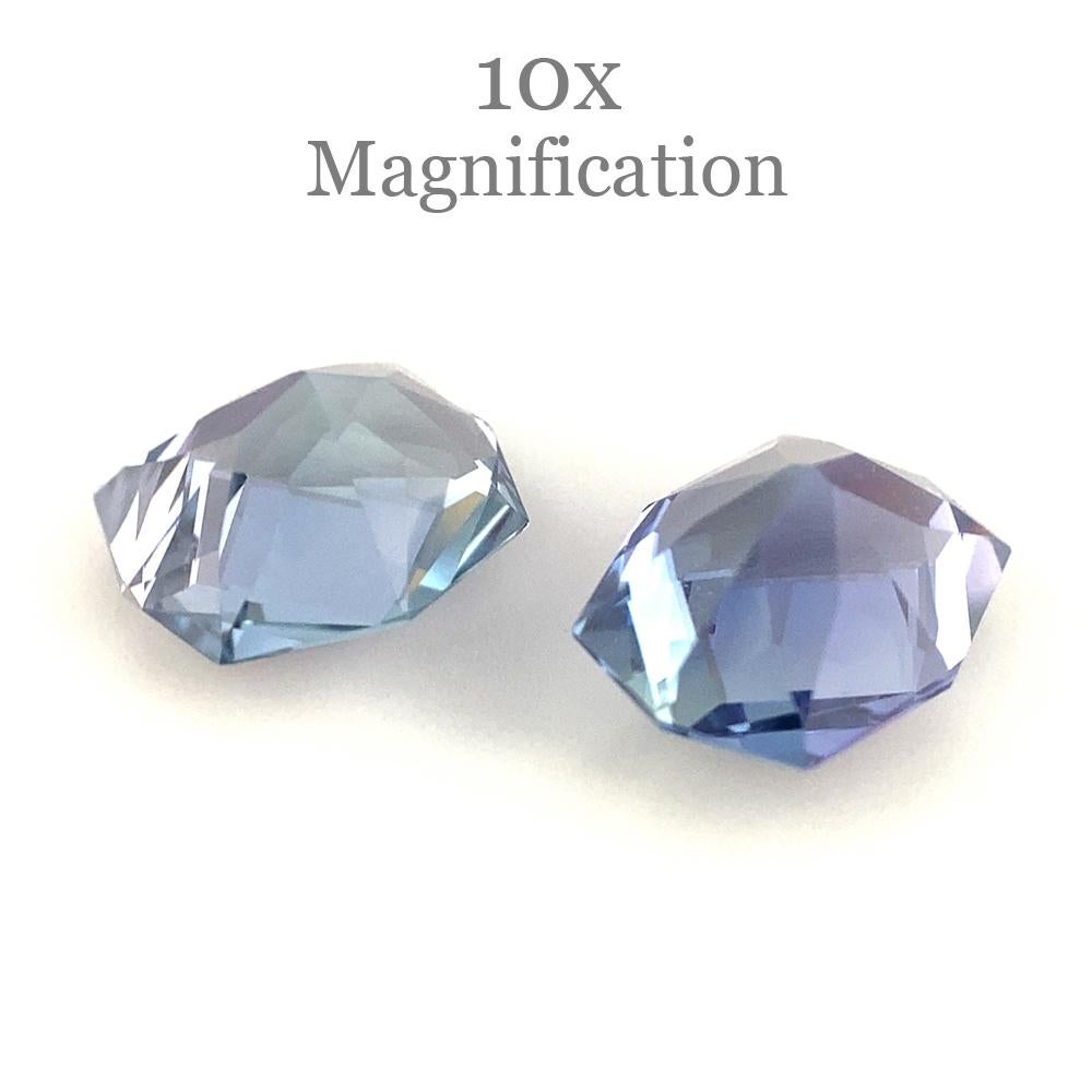 2.5ct Cushion Tanzanite Precision Cut Pair For Sale 11