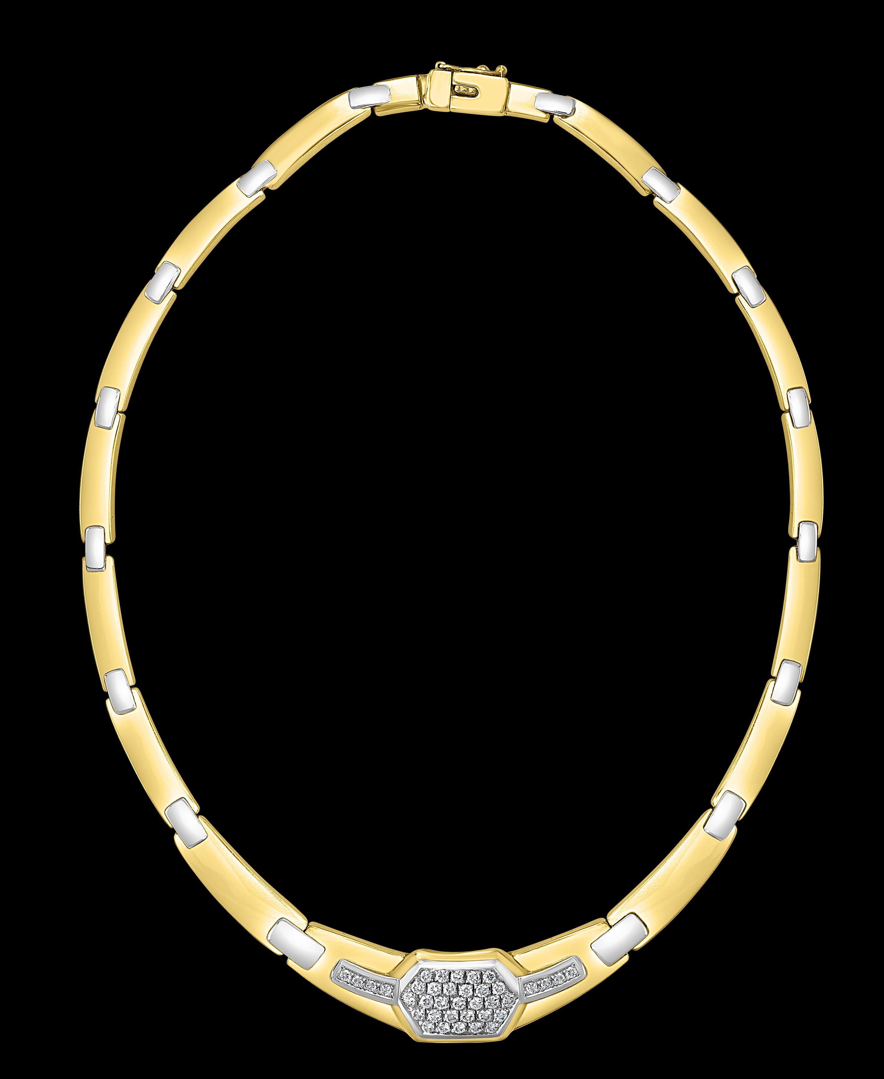 2.5Ct Diamond Necklace 51 GM 18 K 2-Tone Gold Bridal Necklace , Designer Salvini 4
