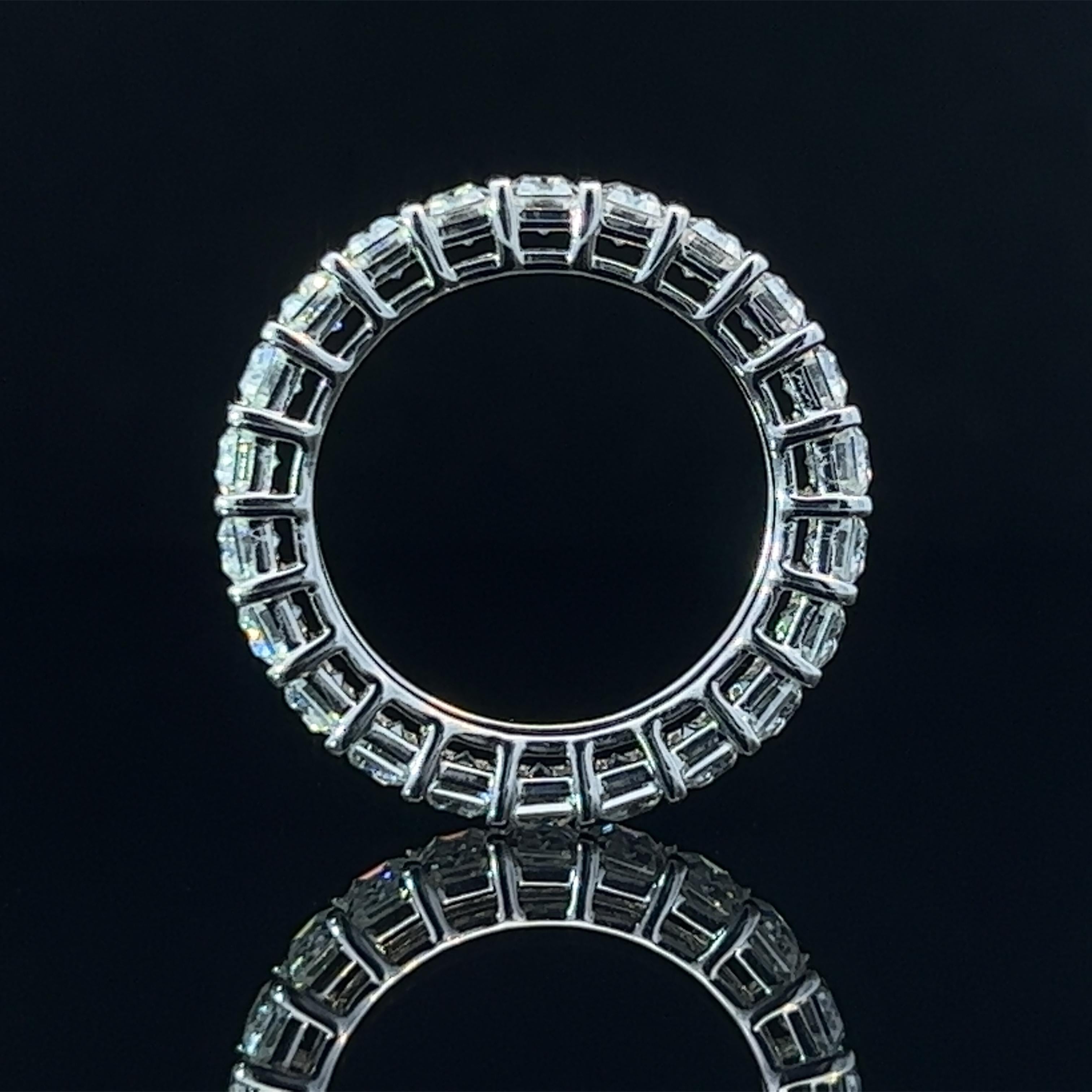 For Sale:  (.25ct each) FG VVS Emerald Cut Diamond Eternity Band by Arnav 2
