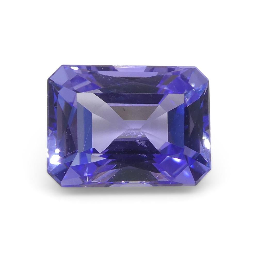 2.5ct Emerald Cut Violet Blue Tanzinite from Tanzania For Sale 5