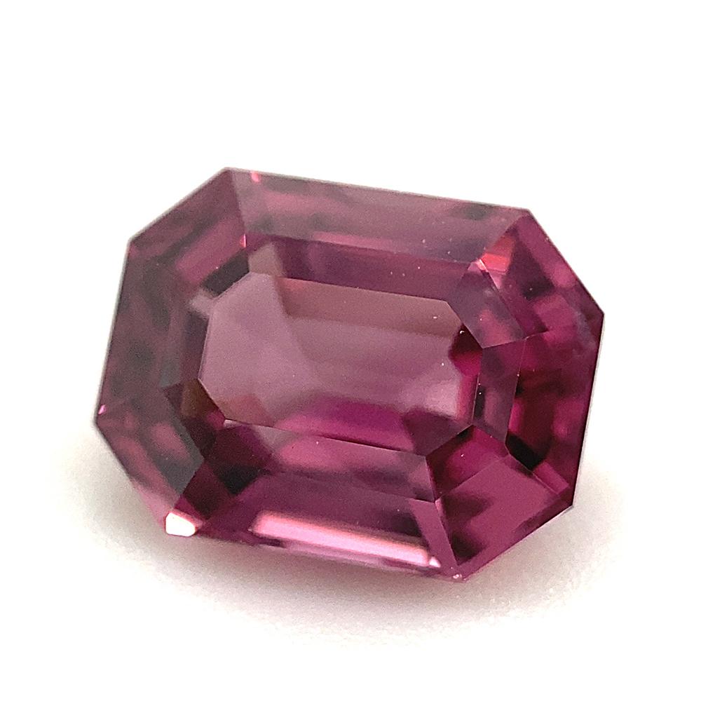 2.5ct Octagonal/Emerald Cut Pink-Purple Spinel GIA Certified Unheated For Sale 4