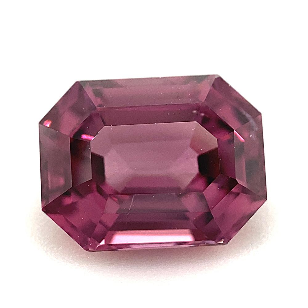 2.5ct Octagonal/Emerald Cut Pink-Purple Spinel GIA Certified Unheated For Sale 5