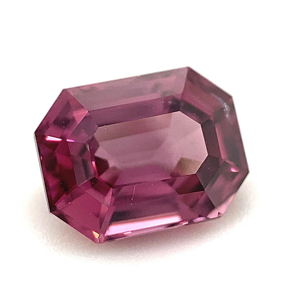 2.5ct Octagonal/Emerald Cut Pink-Purple Spinel GIA Certified Unheated For Sale 6
