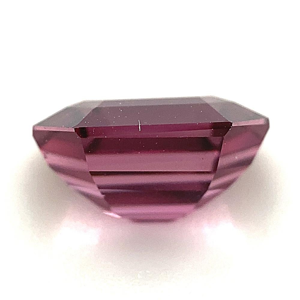 Women's or Men's 2.5ct Octagonal/Emerald Cut Pink-Purple Spinel GIA Certified Unheated For Sale