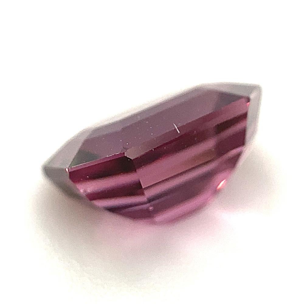 2.5ct Octagonal/Emerald Cut Pink-Purple Spinel GIA Certified Unheated For Sale 1
