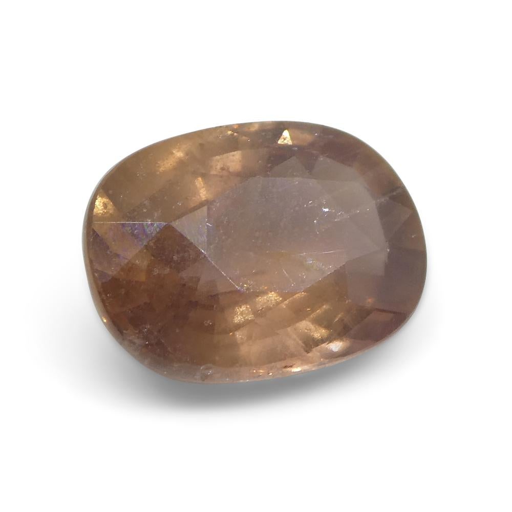 2.5ct Oval Opalescent Brownish Pink Sapphire GIA Certified East Africa Unheated For Sale 9