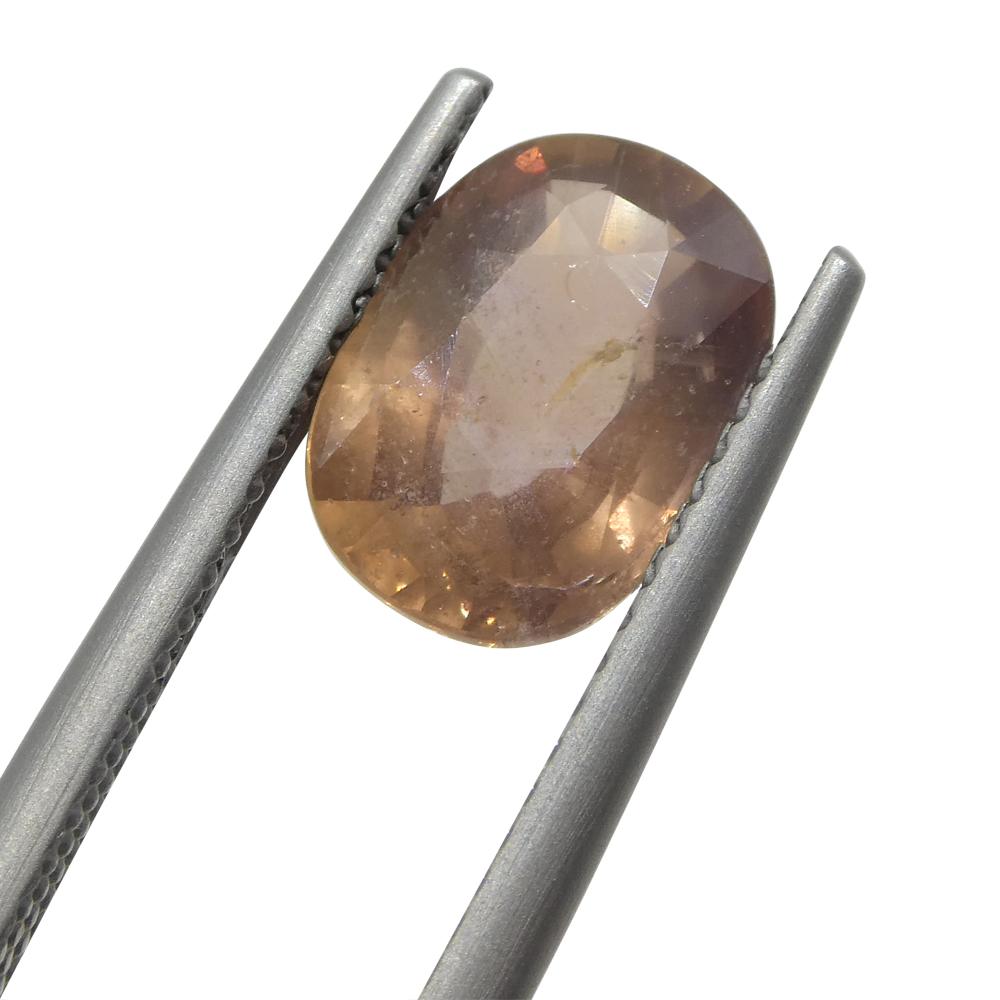 2.5ct Oval Opalescent Brownish Pink Sapphire GIA Certified East Africa Unheated For Sale 15