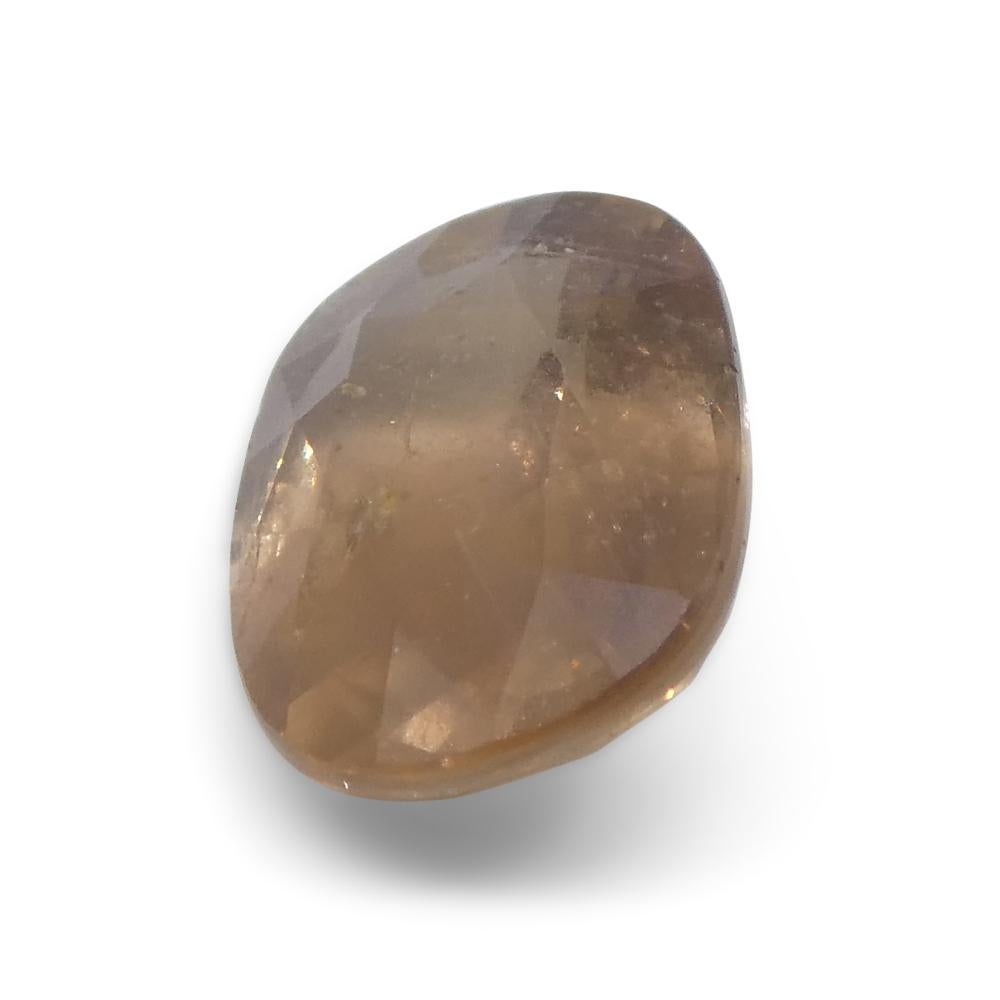 2.5ct Oval Opalescent Brownish Pink Sapphire GIA Certified East Africa Unheated For Sale 3