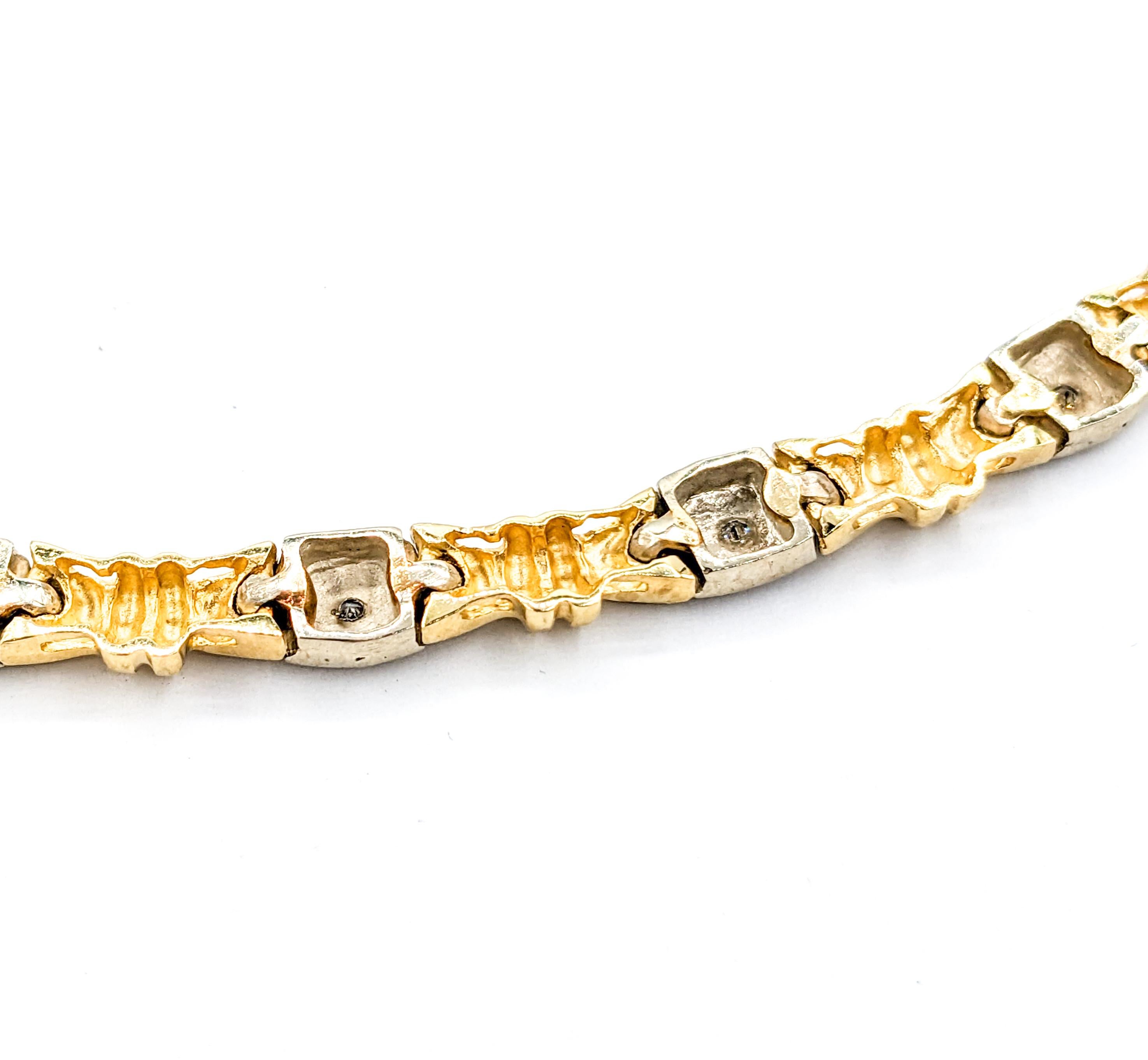 .25ctw Diamant Vintage Halskette in zweifarbigem Gold im Zustand „Hervorragend“ im Angebot in Bloomington, MN