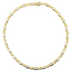 .25ctw Diamant Vintage Halskette in zweifarbigem Gold