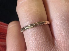 2.5mm Hand Engraved wedding band 18KT yellow gold RARE