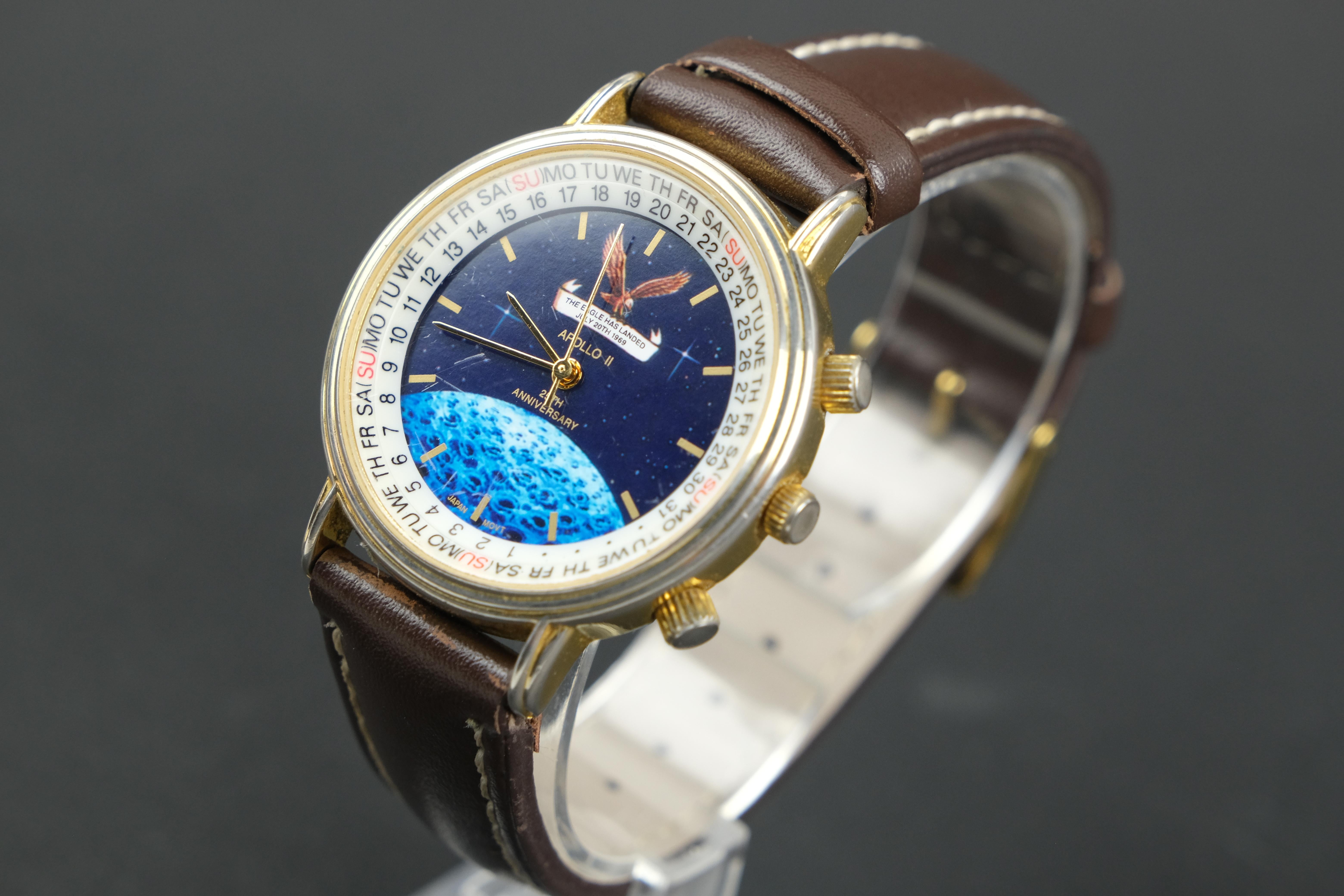 Apollo 11 Armbanduhr zum 25-jährigen Jubiläum im Angebot 1