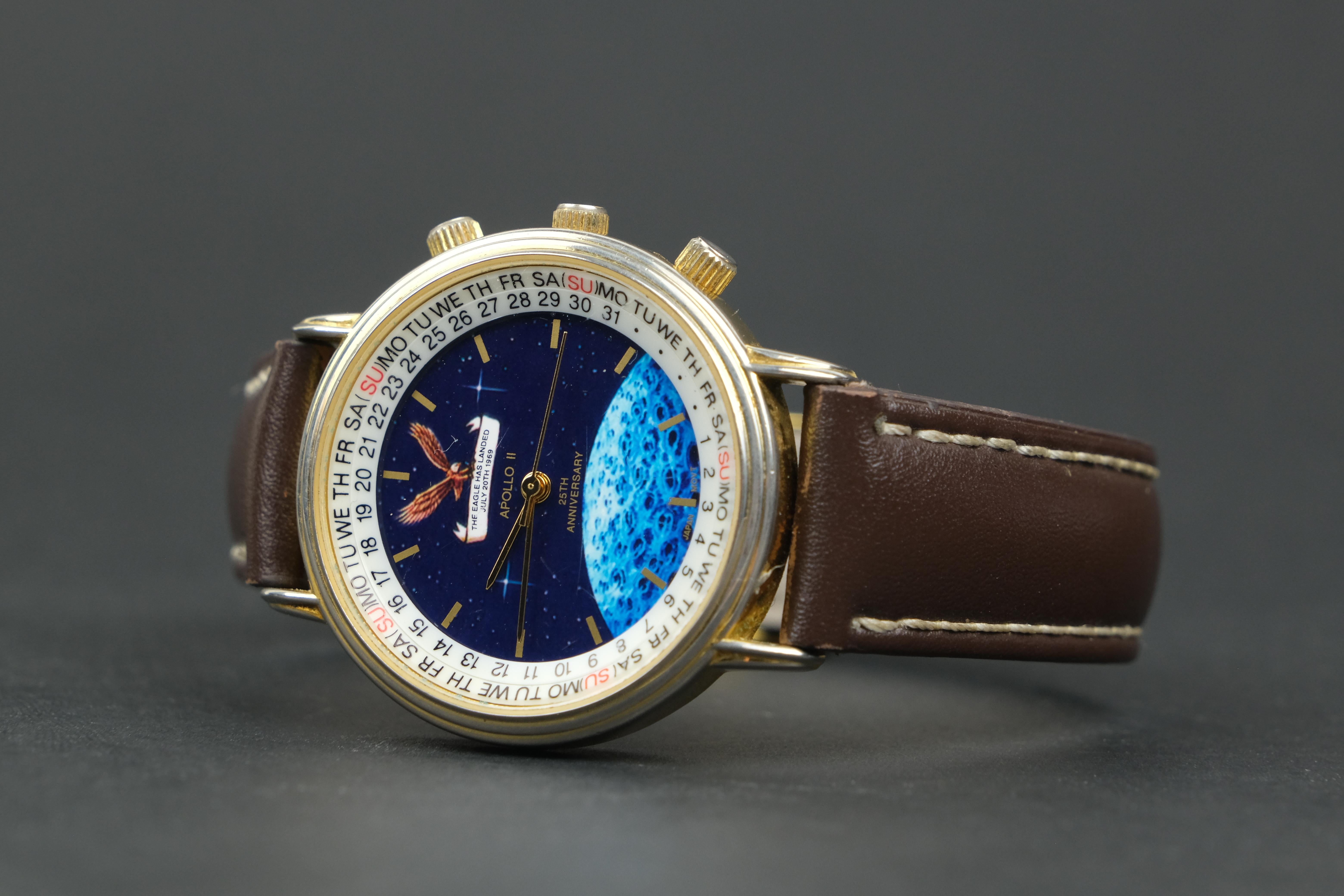 Apollo 11 Armbanduhr zum 25-jährigen Jubiläum im Angebot 2