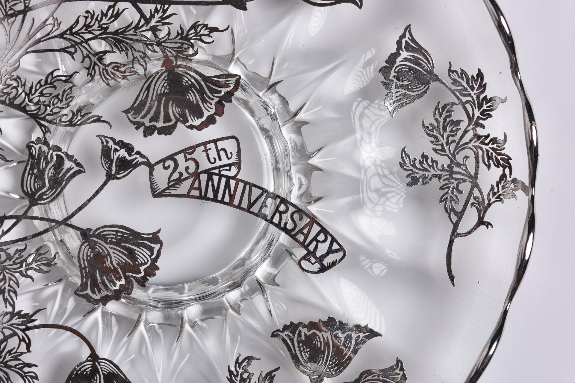 25th Anniversary-Glas- und Silbergeschirr (Mitte des 20. Jahrhunderts) im Angebot