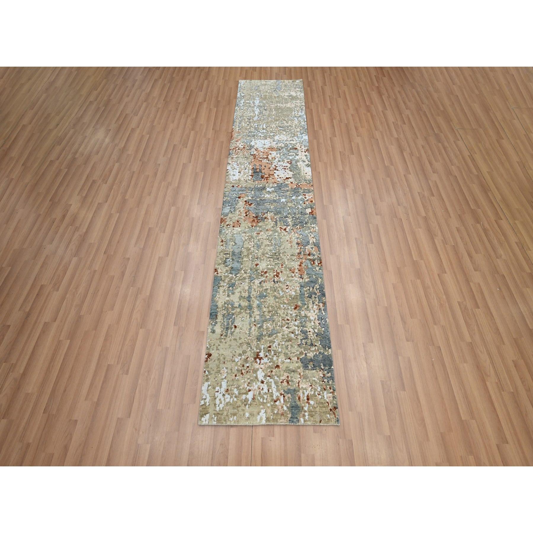 Marengo gris et beige, densément tissé, abstrait avec motif de galaxie, nœud persan, 100 % laine, noué à la main, chemin de randonnée, tapis d'Orient
Matières premières : Laine
Latex : Pas de poils 
hauteur : 0,25 pouces
Style : Contemporain
Couleur