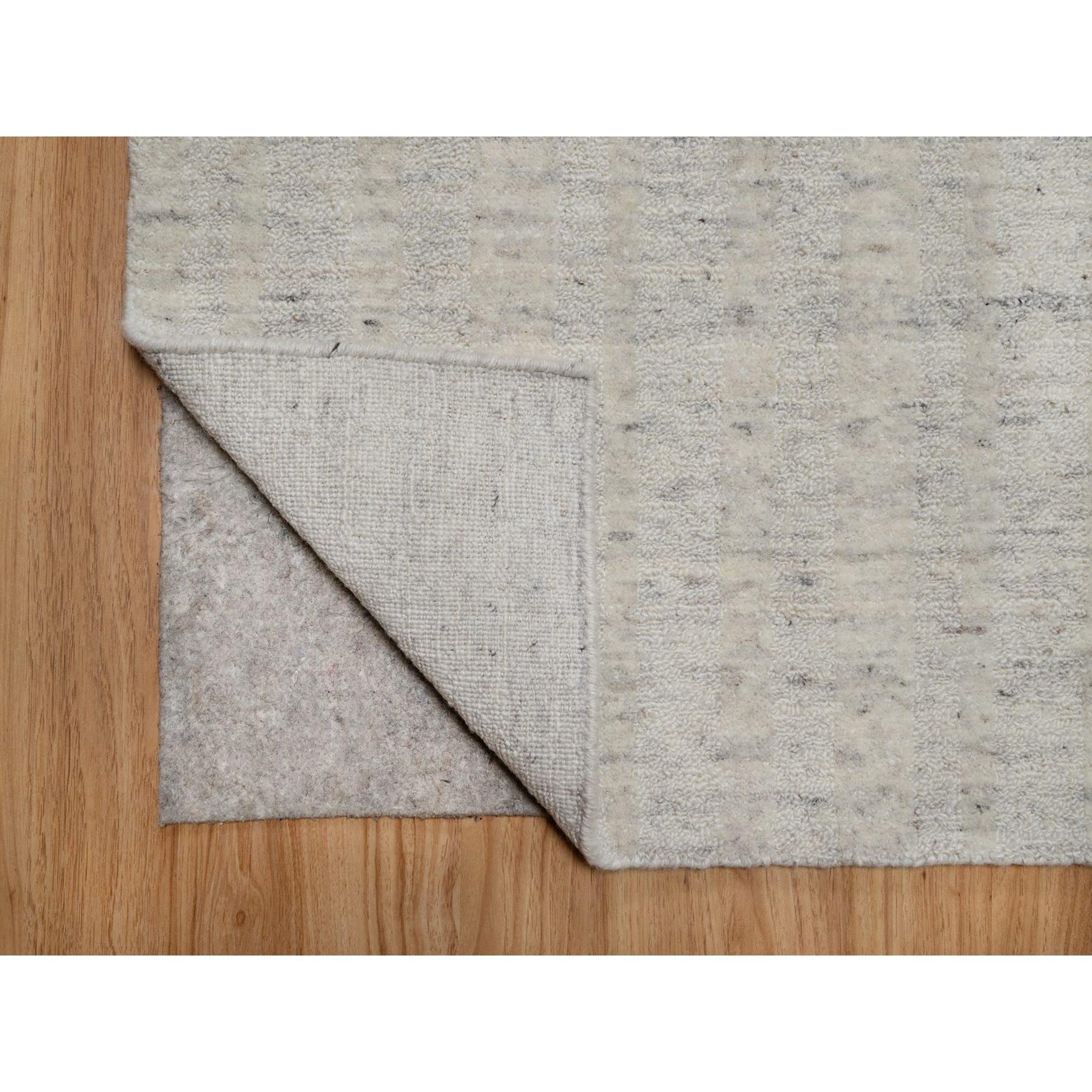 Moderno Tappeto Runner in Lana Naturale 2'5 