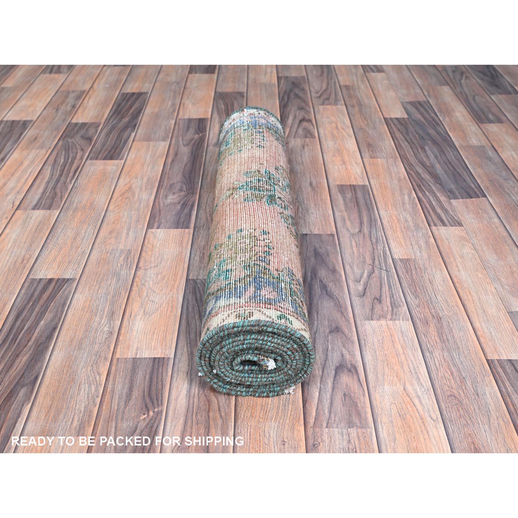 Noué à la main Tapis de course persan Bibikabad rouge indien noué à la main 2'5