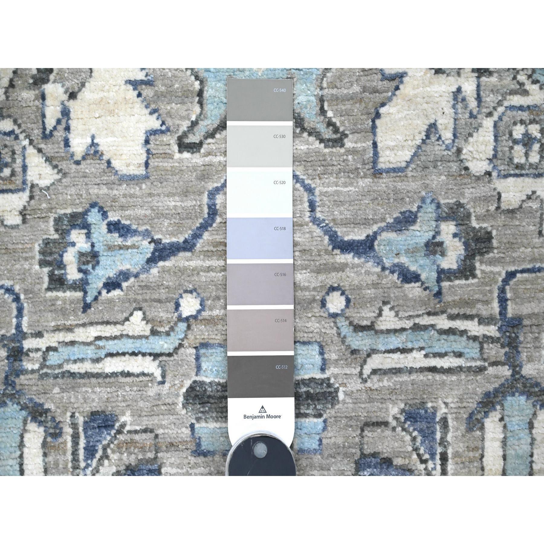 Medievale Tappeto orientale Repose Gray Karajeh Design Aryana annodato a mano 2'5 
