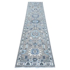 Tappeto orientale Repose Gray Karajeh Design Aryana annodato a mano 2'5 "x10'8"