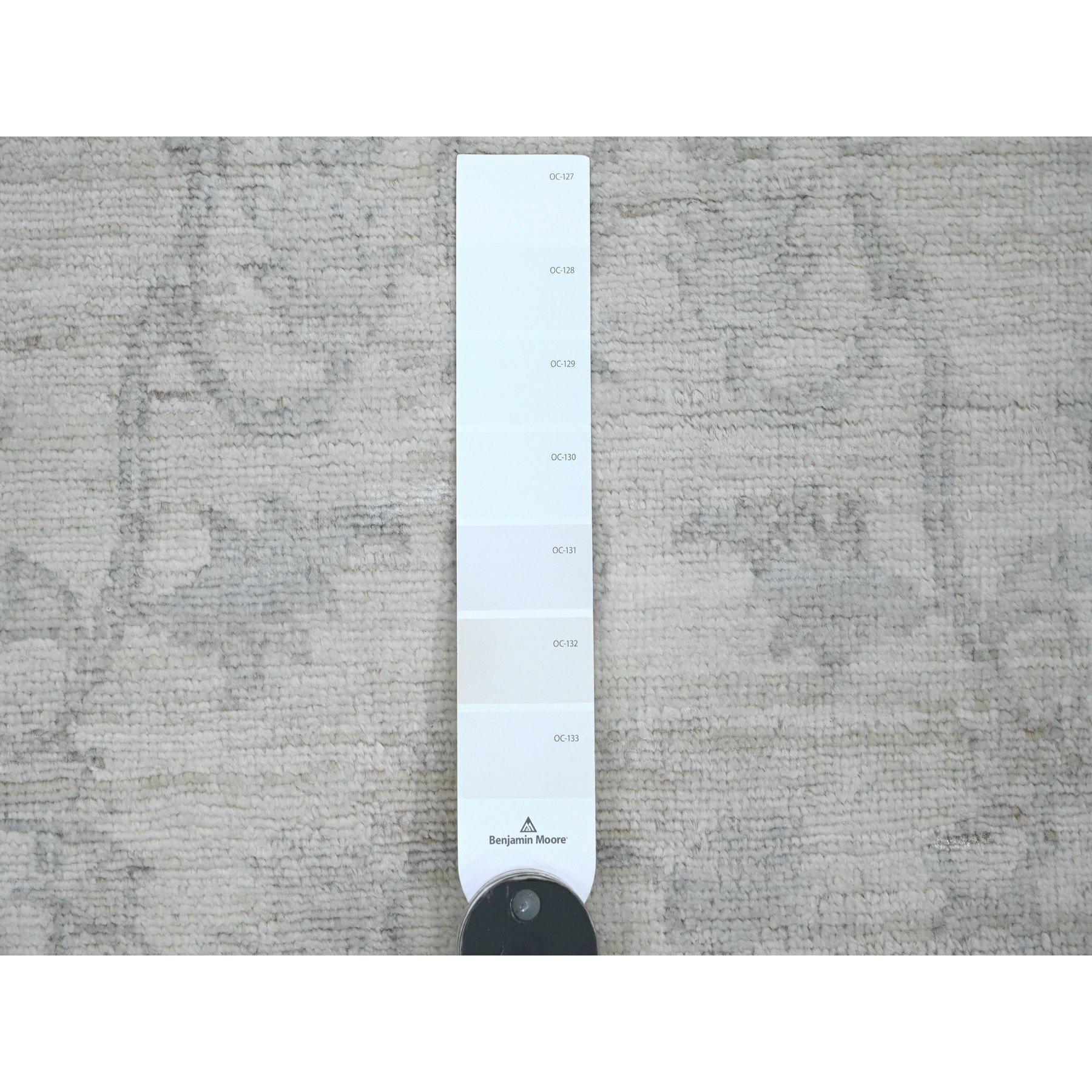 Medievale Tappeto Runner in lana annodato a mano con design a foglie Peshawar Washed Out 2'5 