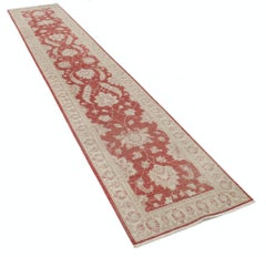 2.5x12.8 ft Floral Hallway Runner. Red Kitchen Runner Rug. Handmade Corridor Rug