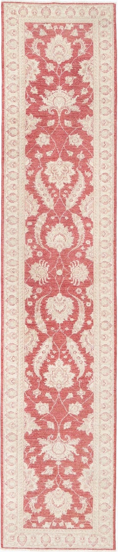 2.5x12.8 ft Floral Hallway Runner. Red Kitchen Runner Rug. Handmade Corridor Rug