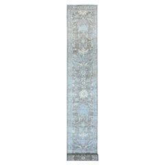 2'5"x20'1" Perfect Gray All Over Mahal Design Oversized Runner Oriental Rug