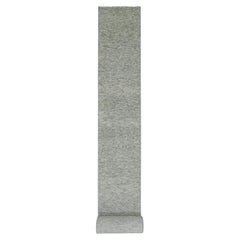 2'5"x29'7" Heather Gray Undyed Wool Grass Design Hand Knotted XL Runner Rug