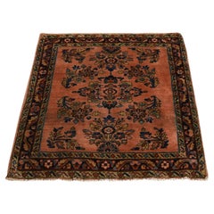 2'5"x3' Red Antique Persian Sarouk Hand Knotted Pure Wool Mat Clean Oriental Rug