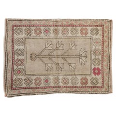 Vintage Distressed Oushak Rug