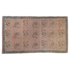 Vintage Distressed Oushak Rug