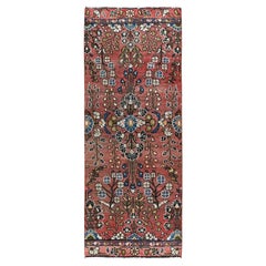 2'5"x5'10" Blush Red Vintage Persian Lilahan Hand Knotted Wool Short Runner Rug