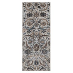 2
5"x6
1" Gray Hand Knotted Silk Textured Wool Sickle Leaf Design Runner Rug 2
5"x6
1" Gray Hand Knotted Silk Textured Wool Sickle Leaf Design Runner Rug