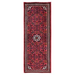 2'5"x6'4" Red New Zoroastrian Hussainabad Full Pile Hand Knotted Wool Runner Rug