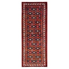 2'5"x6'5" Rust Red Hand Knotted New Persian Hussainabad Wool Runner Rug
