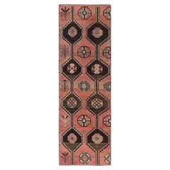 2'5"x7'10" Pfirsichfarbener Vintage Persischer Shiraz Handgeknüpfter Läufer aus reiner Wolle