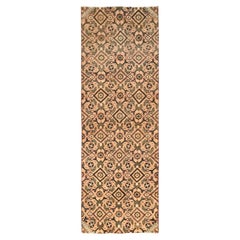2
5"x7
6" Hazelnut Brown Vintage Persian Tabriz Hand Knotted Wool Runner Rug