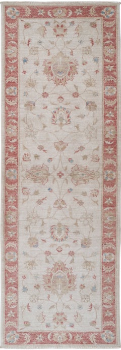 2.5x7.7 ft Beige Hallway Runner Rug. Handmade Runner Rug for Corridor & Kitchen