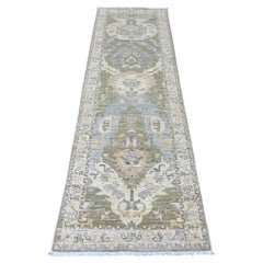 2'5 "x7'7" Greene & Greene con Design/One Peshawar Tappeto Runner in lana annodata a mano