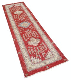 2.5x7.8 ft Traditional Red Runner Rug for Kitchen and Corridor. Hallway Rug
