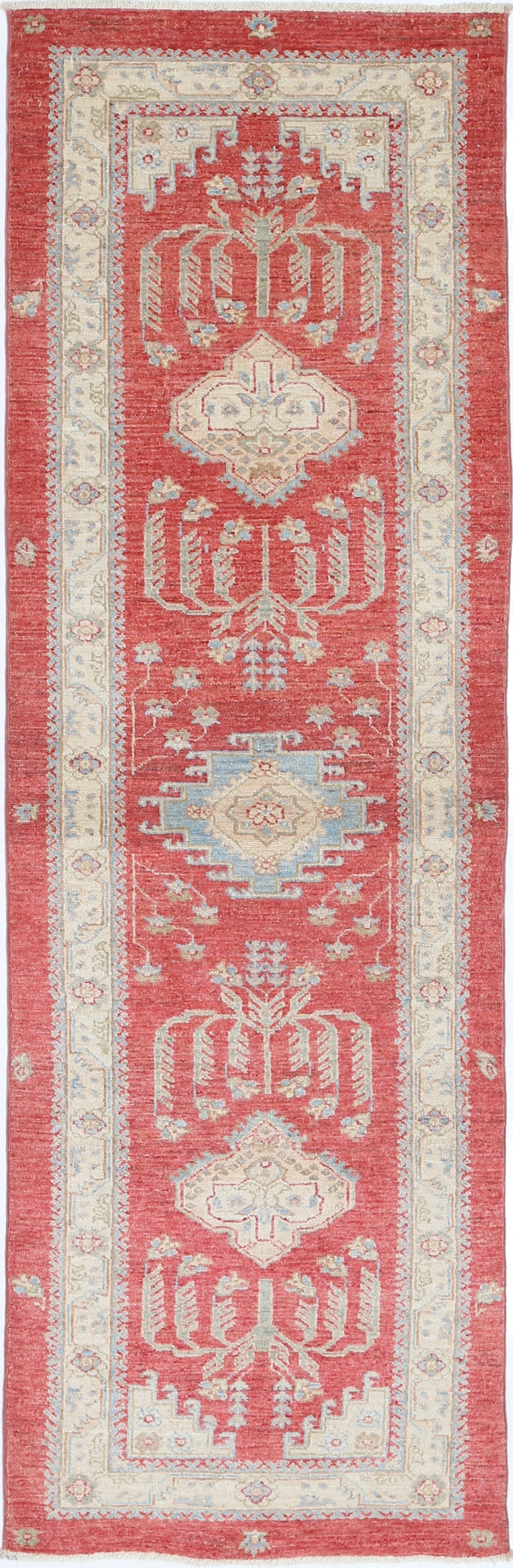 2.5x7.8 ft Traditional Red Runner Rug for Kitchen and Corridor. Hallway Rug