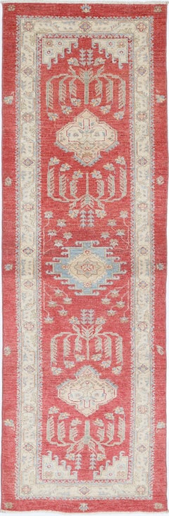 2.5x7.8 ft Traditional Red Runner Rug for Kitchen and Corridor. Hallway Rug